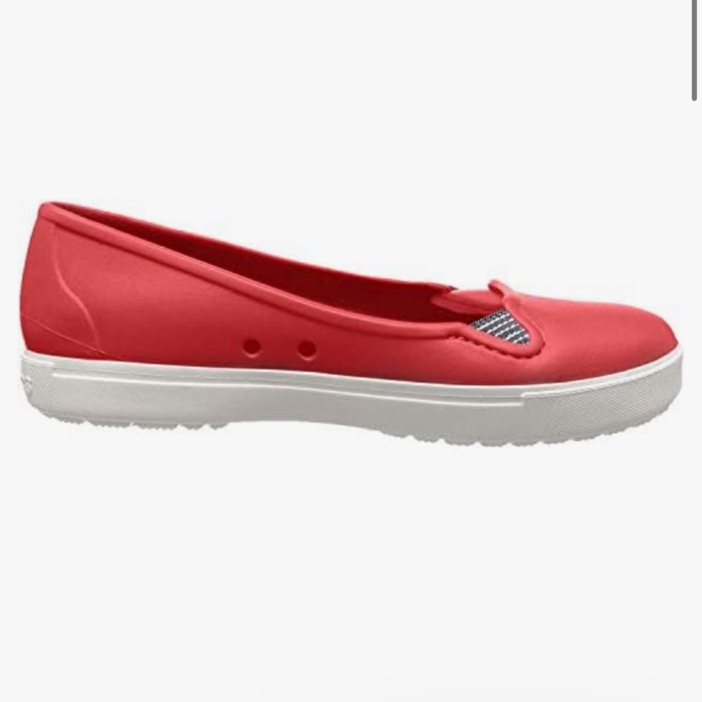 Crocs red citilane flat casual slip on shoes - Picture 2 of 11